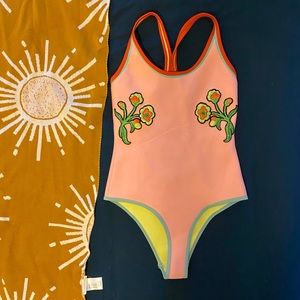 Triangl neoprene one piece bathing suit